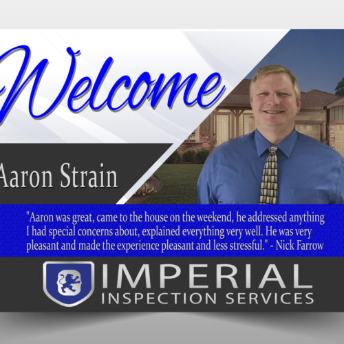 Imperial Inspection welcome card. By Graphic Design Company, Rhonda Cosgriff Designs