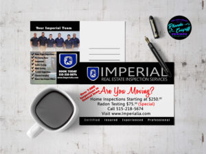 Post card graphic design mockup