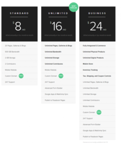 squarespace pricing