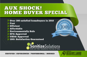 Sanitize Solutions postcards by Iowa Graphic Designer