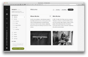 Squarespace navigation