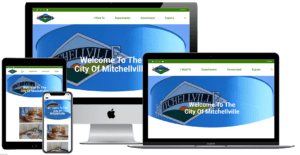 city of mitchellville website design mockup+Iowa-Web-Designer
