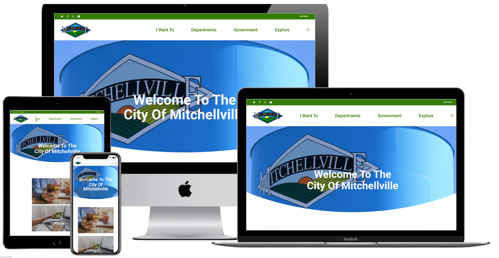 City of Mitchellville website design mockup