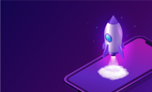 Website hero rocket phone+Iowa-Web-Designer