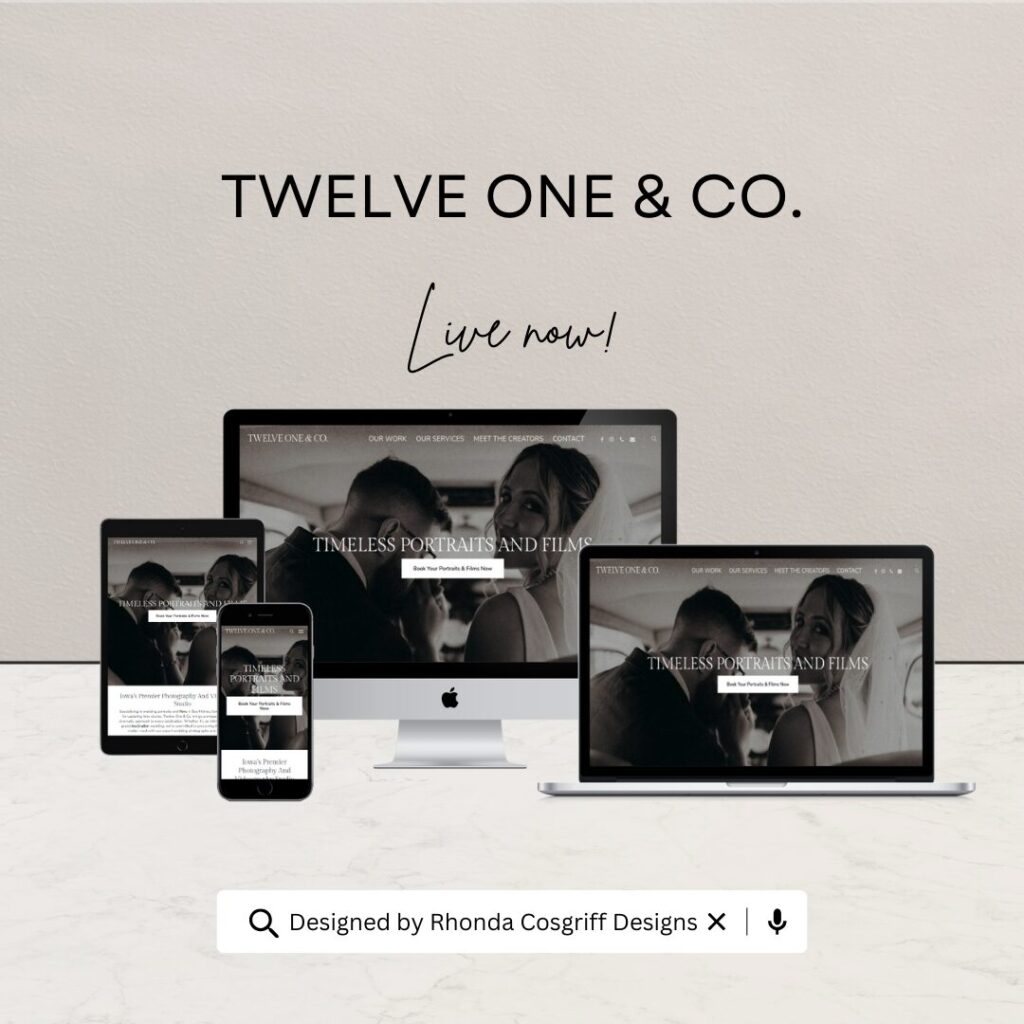 Minimalist Neutral Multi Device Computer Mockup Website Launch Instagram Post 2+Iowa-Web-Designer