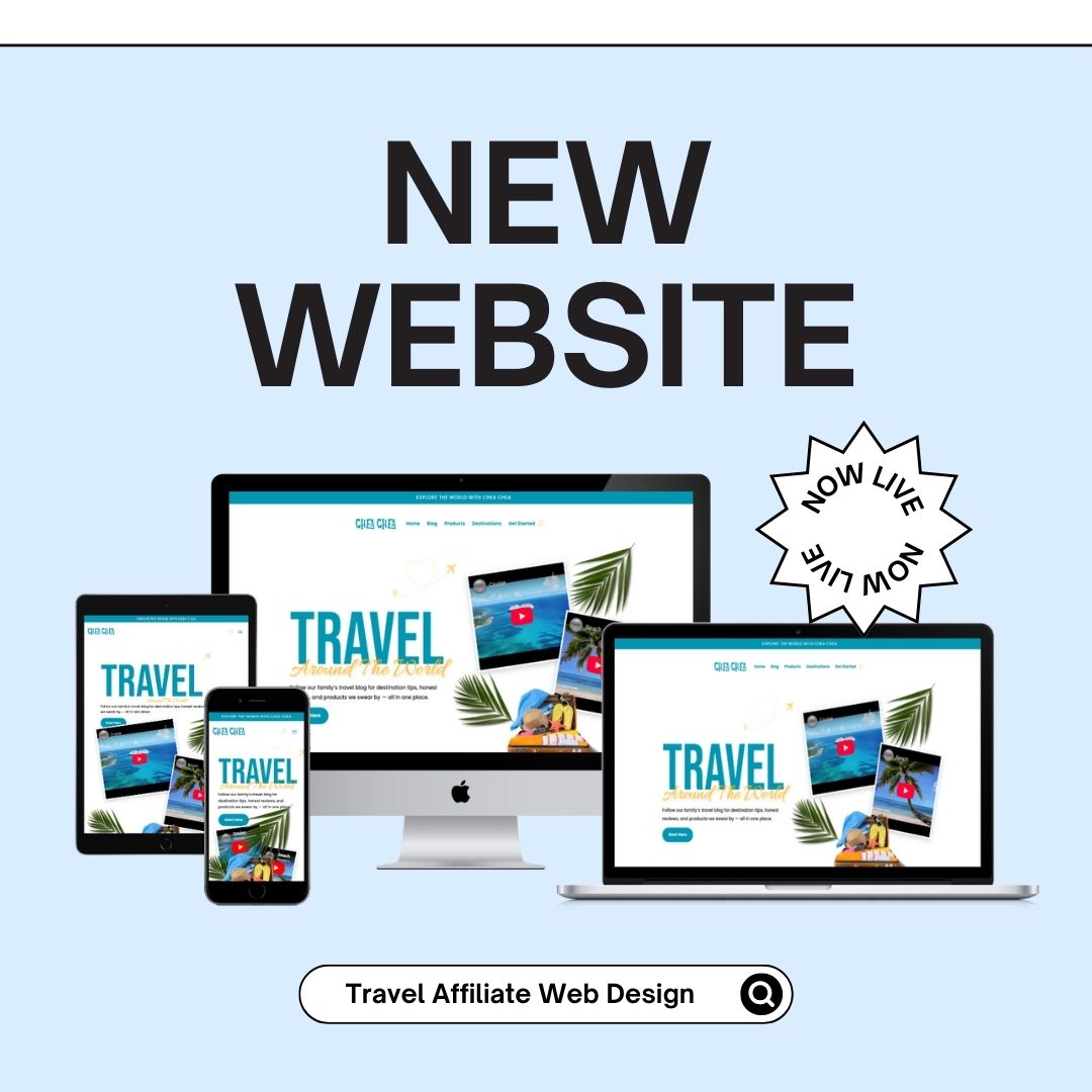 Family Travel Website Design with an Affiliate Blog
